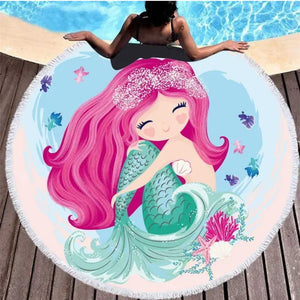 Giant Circular Mermaid Beach Towel