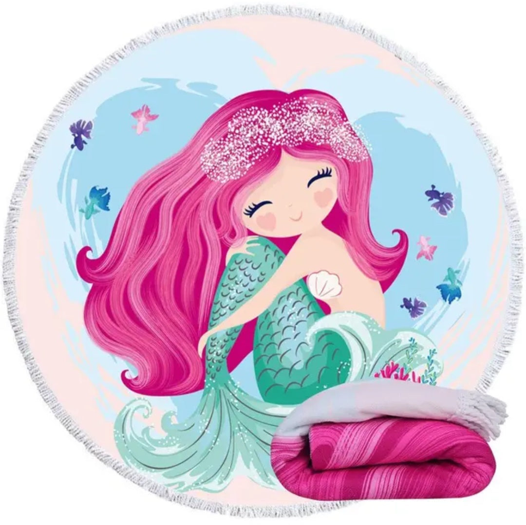 Giant Circular Mermaid Beach Towel