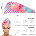 Load image into Gallery viewer, Microfibre Mermaid Rapid Drying Hair Towel
