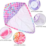 Load image into Gallery viewer, Microfibre Mermaid Rapid Drying Hair Towel
