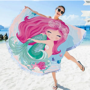 Giant Circular Mermaid Beach Towel