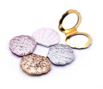 Load image into Gallery viewer, Shell Shaped Mermaid Compact Mirrors for your little Mermaid.  They come in pink, gold, silver, and white. Mini Mermaid Tails
